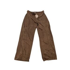Zolucky Brown Women's Suede Pants